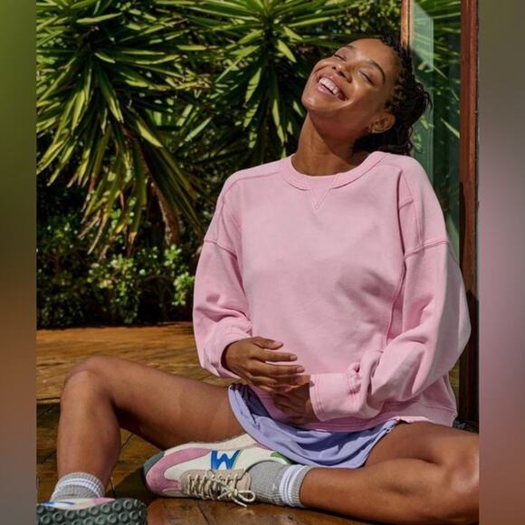 New FP MOVEMENT x Hatch Intercept PEONY PINK Pullover M SPRING! - Picture 1 of 7